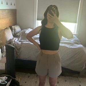 Cotton On Black Ribbed Crop Top